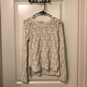 Cream Knit Pullover Sweater